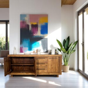 Buffet enfilade en teck recyclé naturel KERALA
